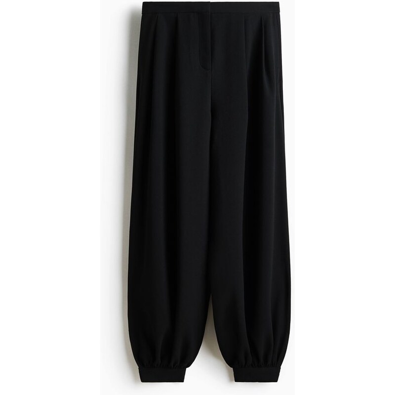 H&M - Balonové kalhoty se sklady - Černá