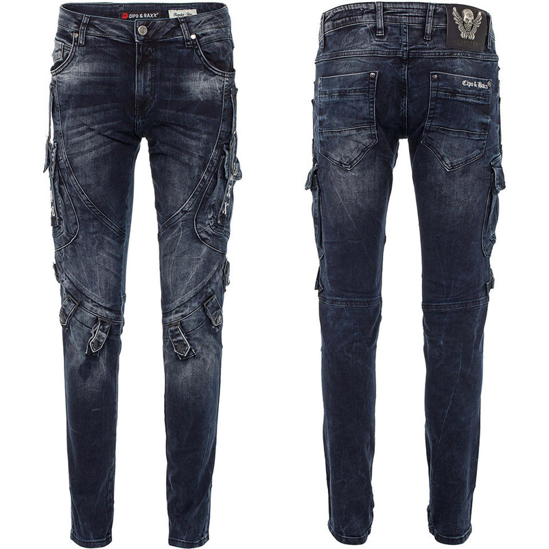 CIPO & BAXX kalhoty pánské CD440 L:34 slim fit
