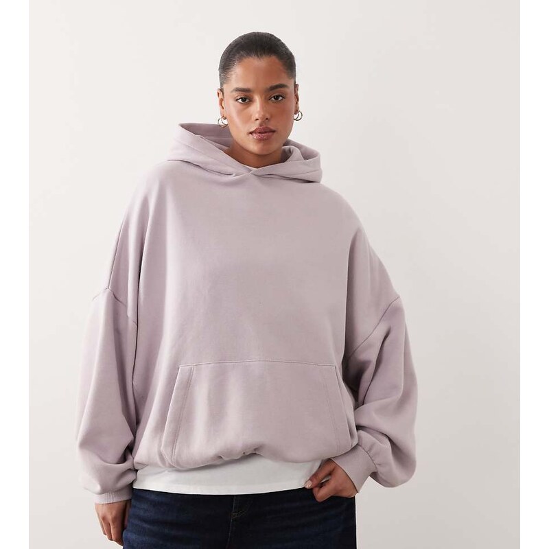 ARRANGE Curve oversized premium heavy weight hoodie in soft lilac 112780601