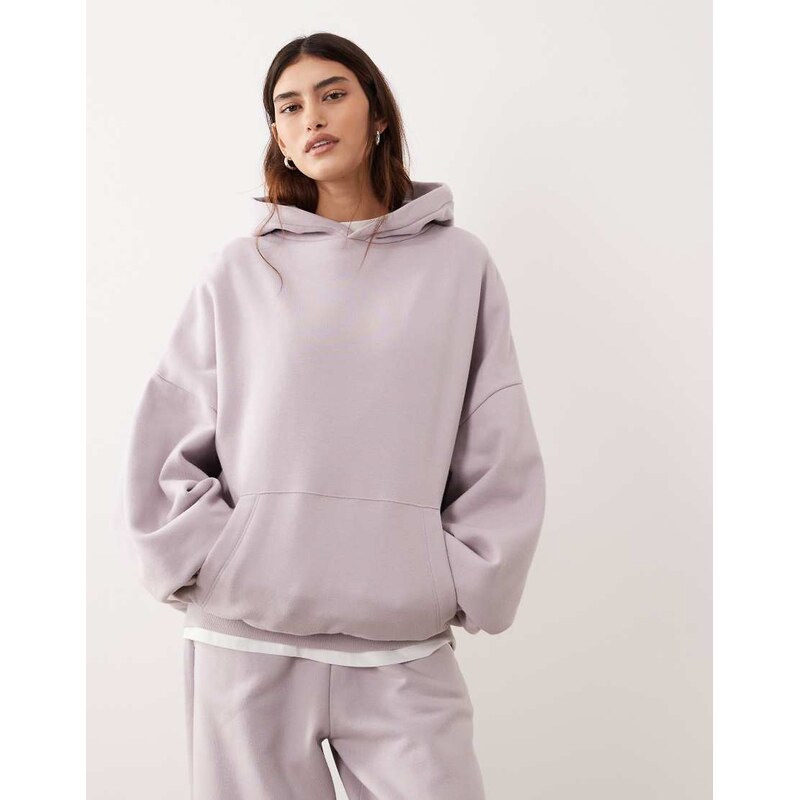 ARRANGE oversized premium heavy weight hoodie in soft lilac-Purple 112780687