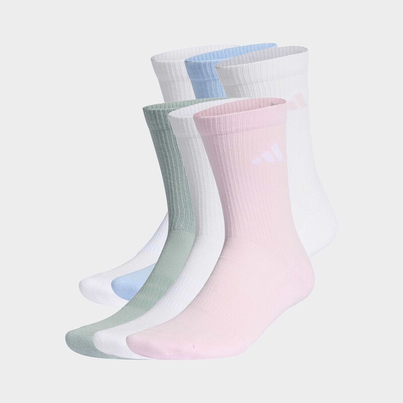 adidas Performance adidas C ESS CRW 6PP SOCKS WHITE/CLPINK/GLOBLU/WOSA 112733929