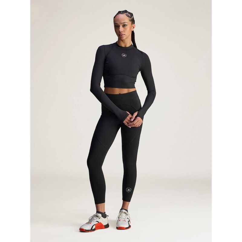 ADIDAS BY STELLA MCCARTNEY Sportovní kalhoty 'Training 7/8' černá / bílá