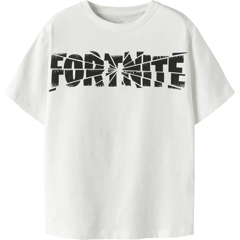 NAME IT Tričko NKMJAMBA FORTNITE černá / bílá