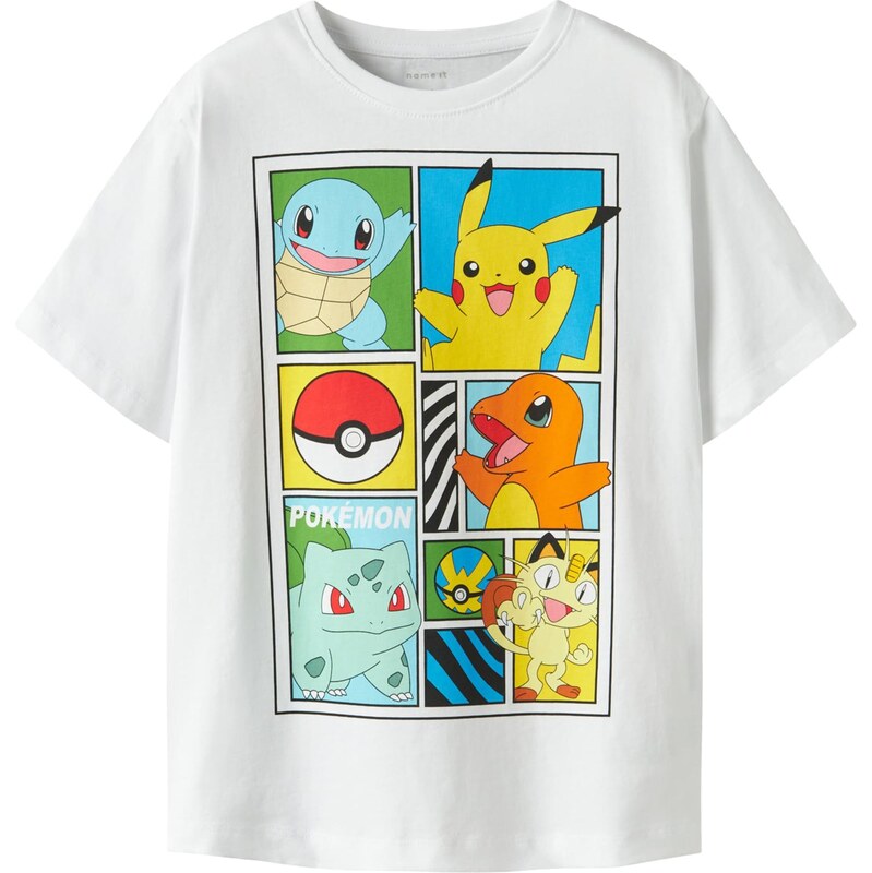 NAME IT Tričko NKMDAMS POKEMON modrá / žlutá / oranžová / bílá