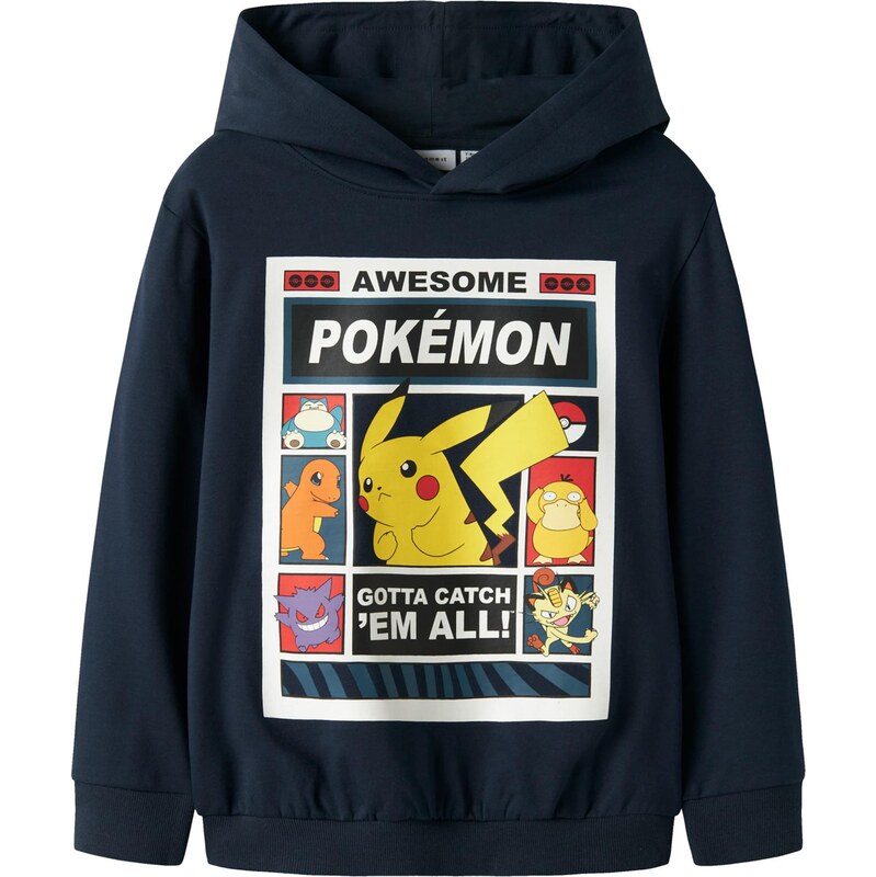 NAME IT Mikina NKMDU POKEMON marine modrá / žlutá / fialová /