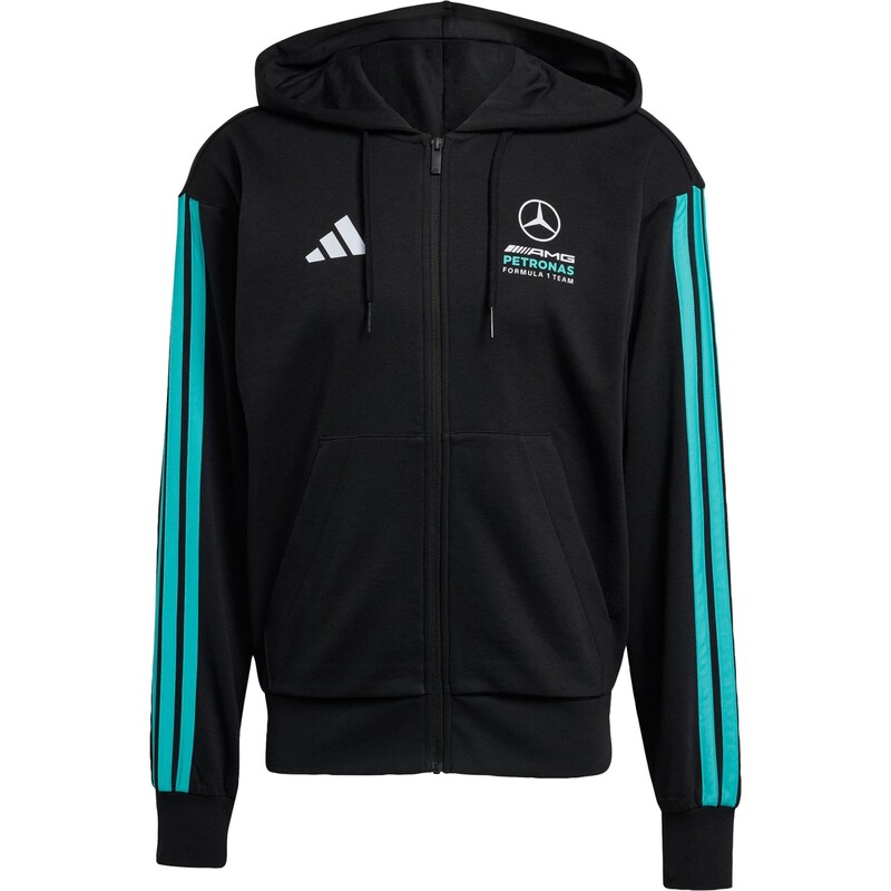 ADIDAS PERFORMANCE Sportovní mikina aqua modrá / černá / bílá