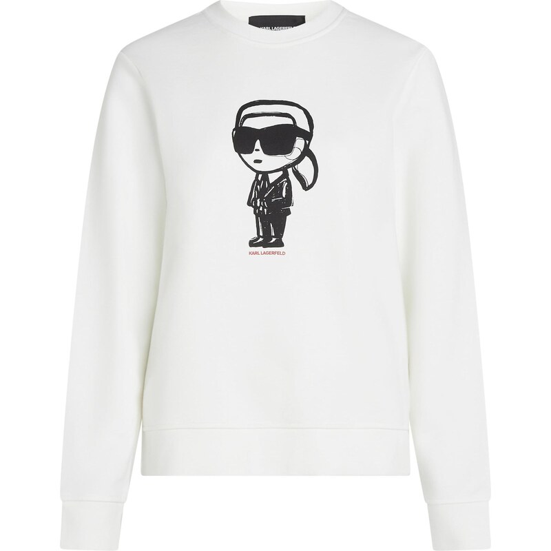 Karl Lagerfeld Mikina IKON krémová / pink / černá