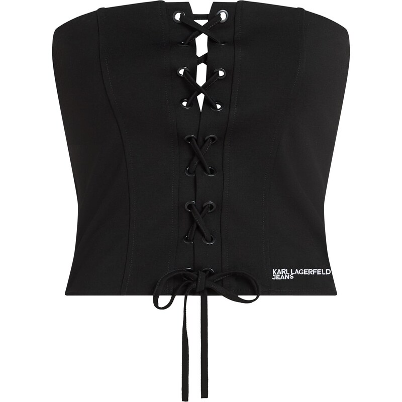 KARL LAGERFELD JEANS Top černá / bílá