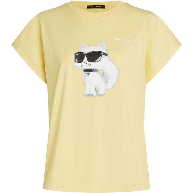 Karl Lagerfeld Tričko Ikon Choupette žlutá / černá / bílá
