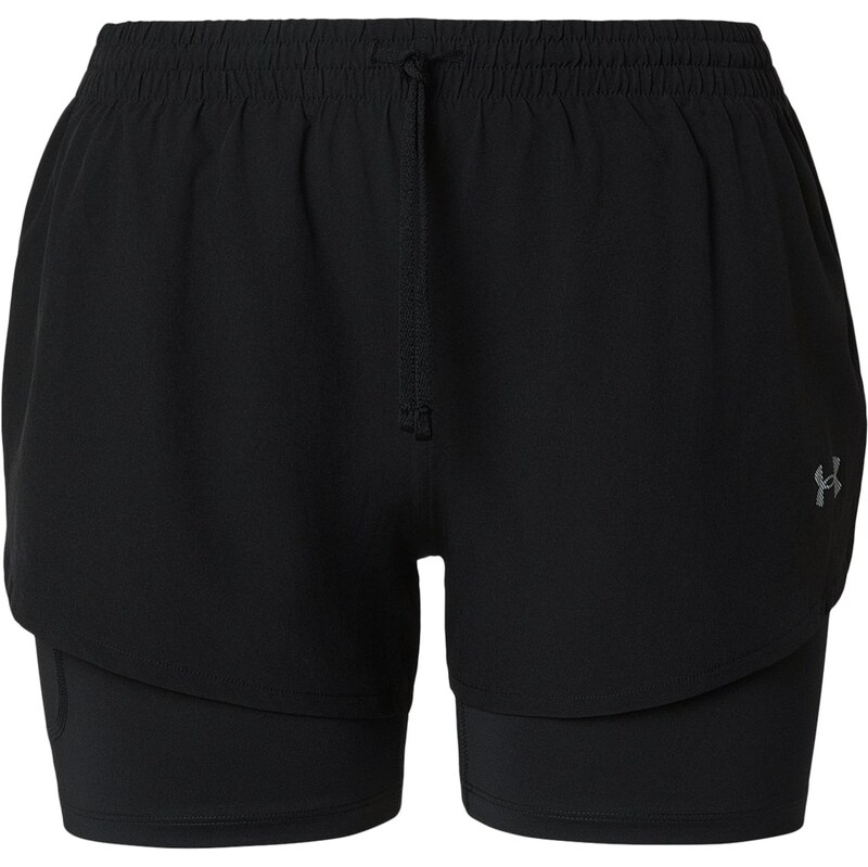 UNDER ARMOUR Sportovní kalhoty 'Velociti Pro' černá / bílá
