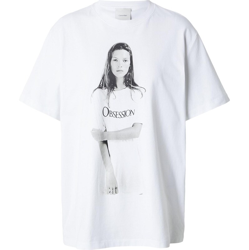 Calvin Klein Tričko OBSESSION šedá / černá / bílá