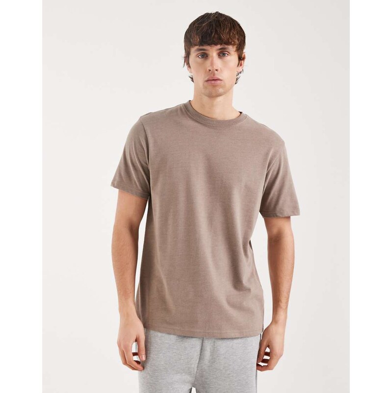 Threadbare regular fit t-shirt in stone-Neutral