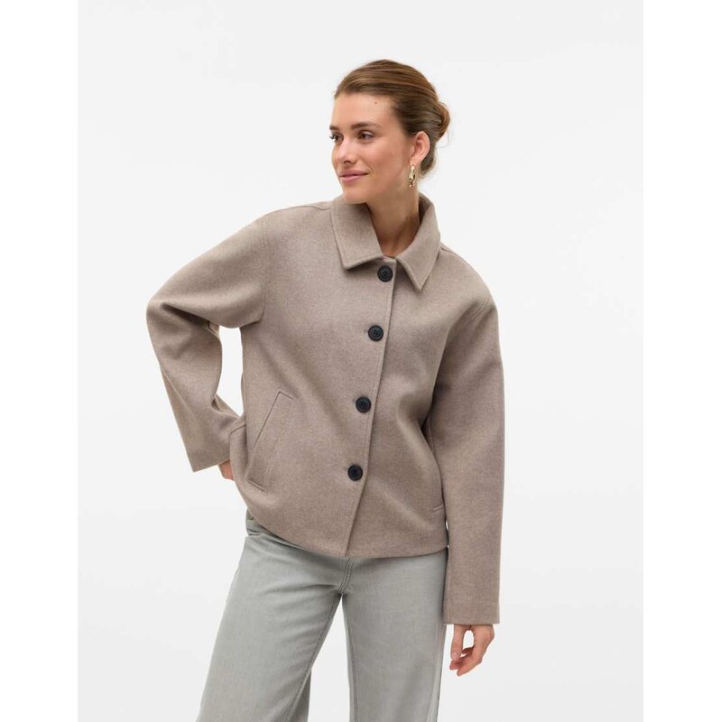 Vero Moda Coat in moon rock-Grey