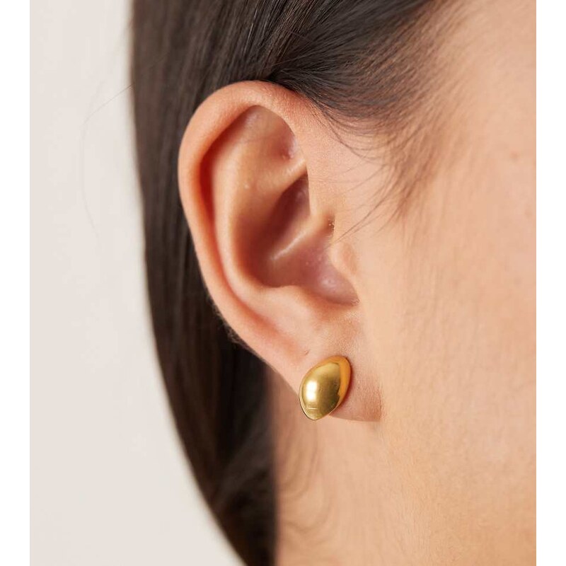 Lost Souls Curved stud earrings in 18K gold plated 113277315