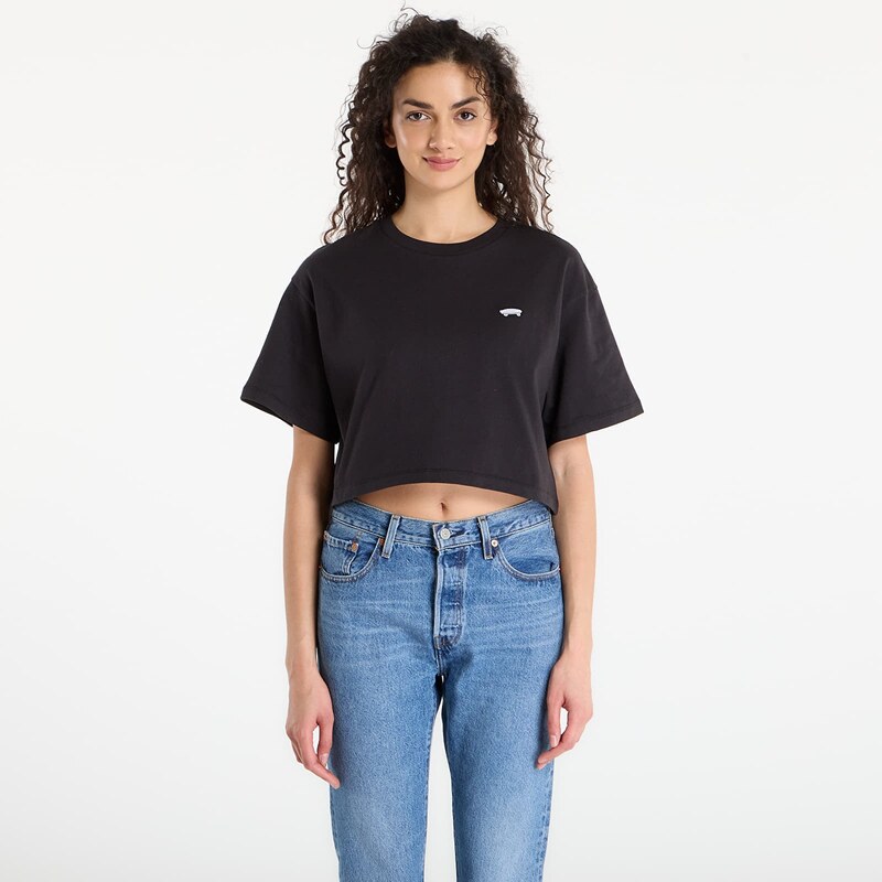Tričko Vans W Salton Relax Crop SS T-Shirt Black M
