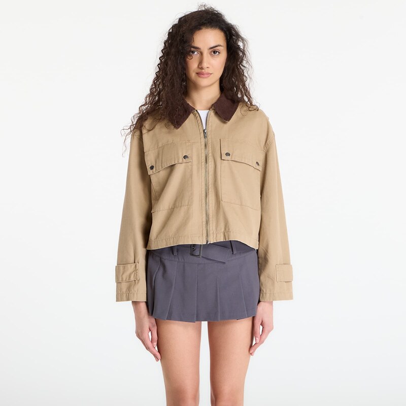 Bunda Urban Classics Ladies Workwear Cropped Cotton Jacket Union Beige 112742554