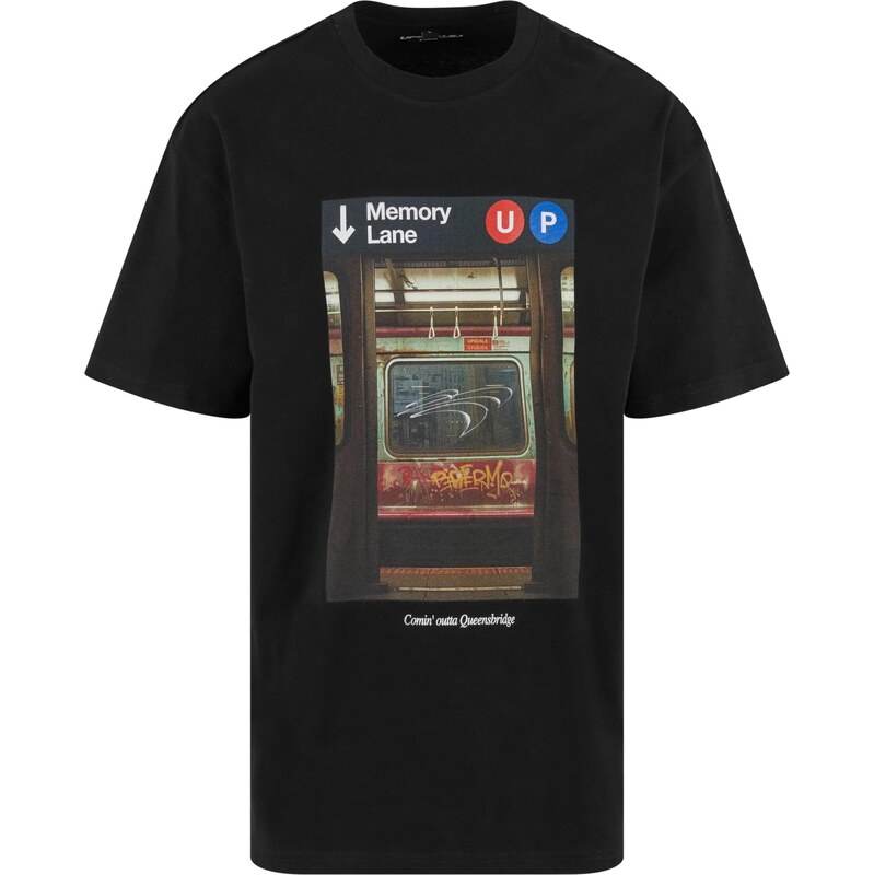 MT Upscale Tričko Memory Lane čedičová šedá / tmavě šedá / tmavě