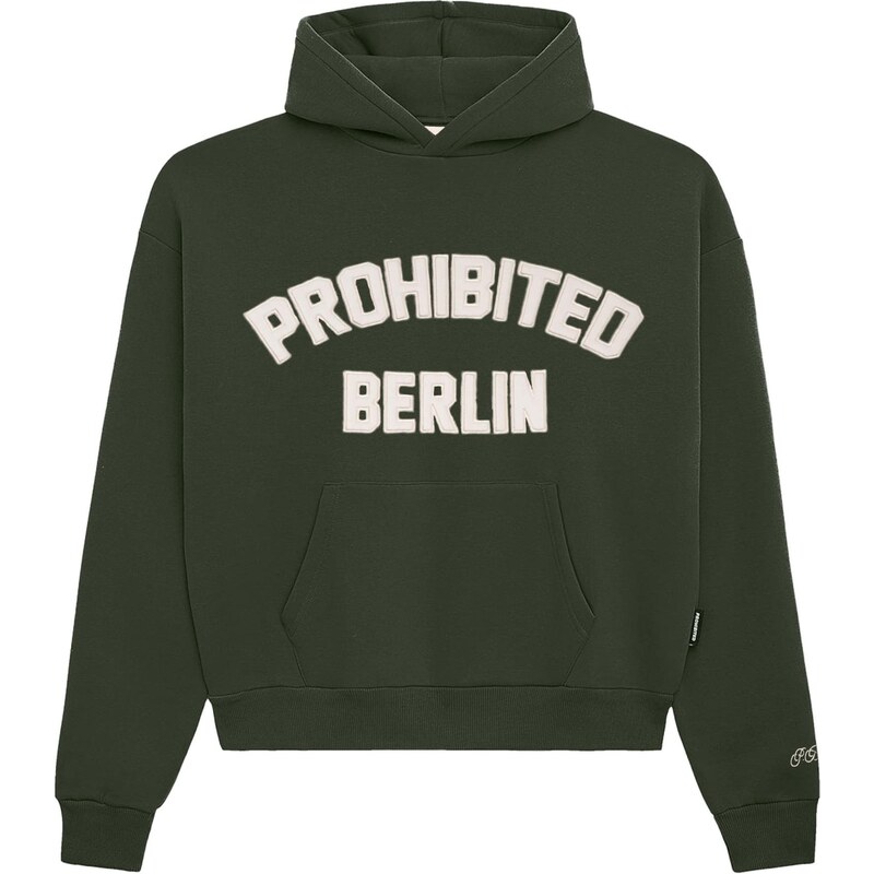 Prohibited Mikina Berlin zelená / bílá