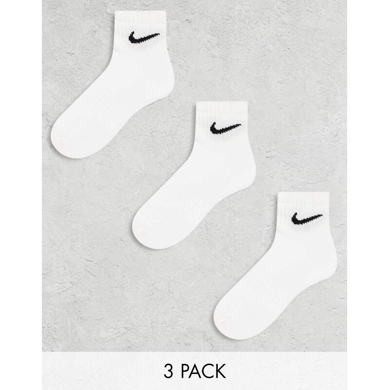 Nike Training Everyday Cushioned 3 pack ankle sock in white 112790906