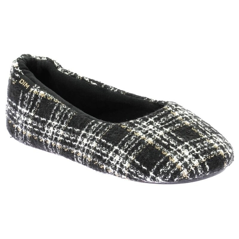 Blancheporte Kostkované domácí baleríny DIM černá 114591562