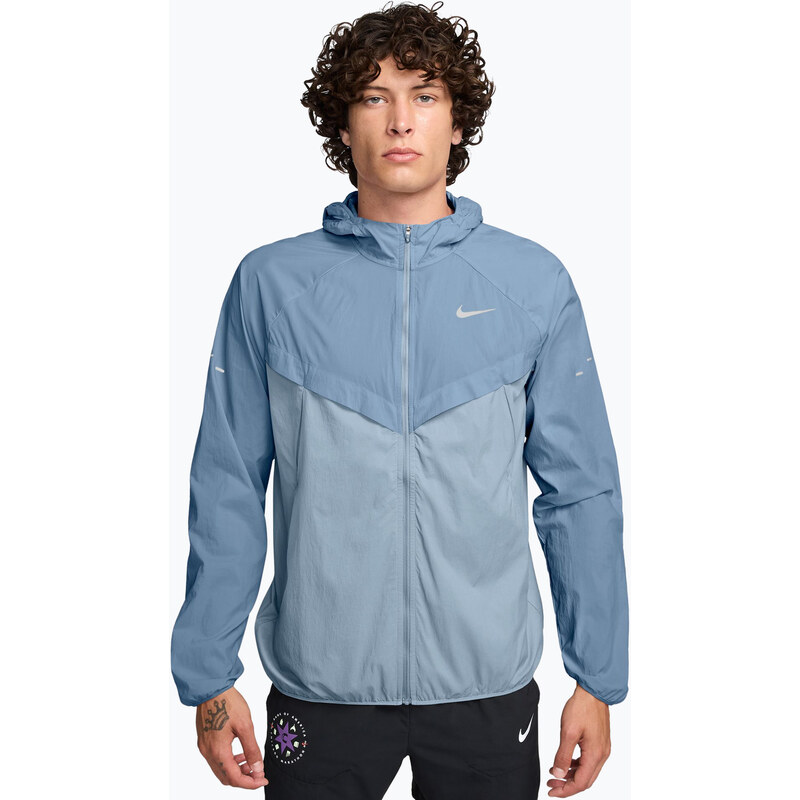 Pánská běžecká bunda Nike Stride Repel UV work blue/light armory