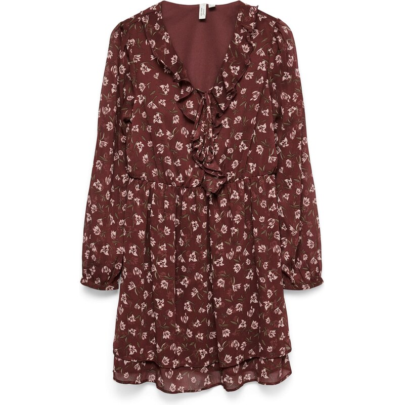 VERO MODA Šaty 'VMIHANNAH' olivová / růže / bordó