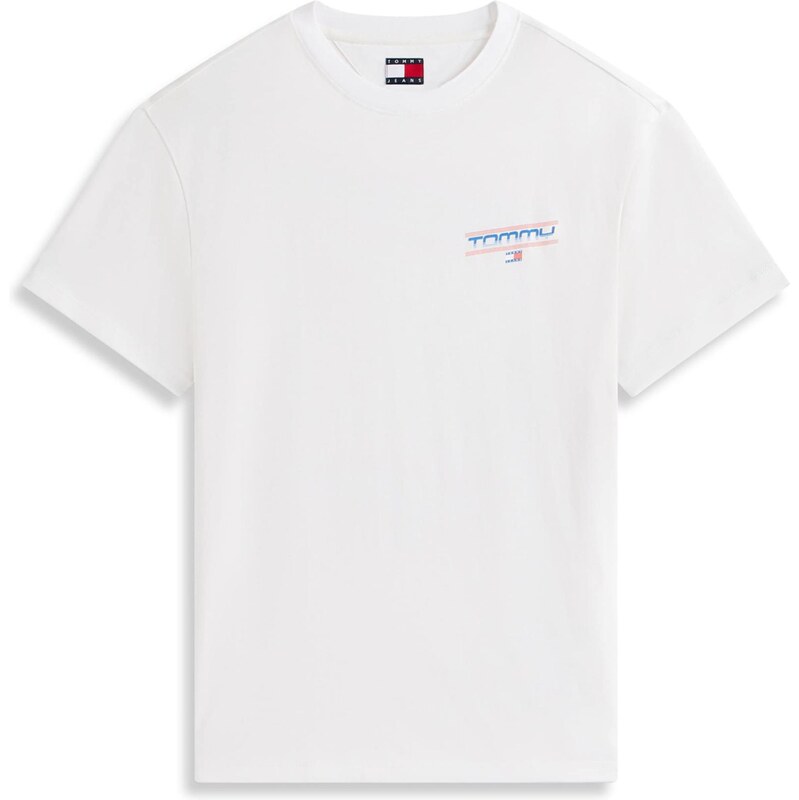 Tommy Jeans Tričko světlemodrá / šedá / světle červená / bílá
