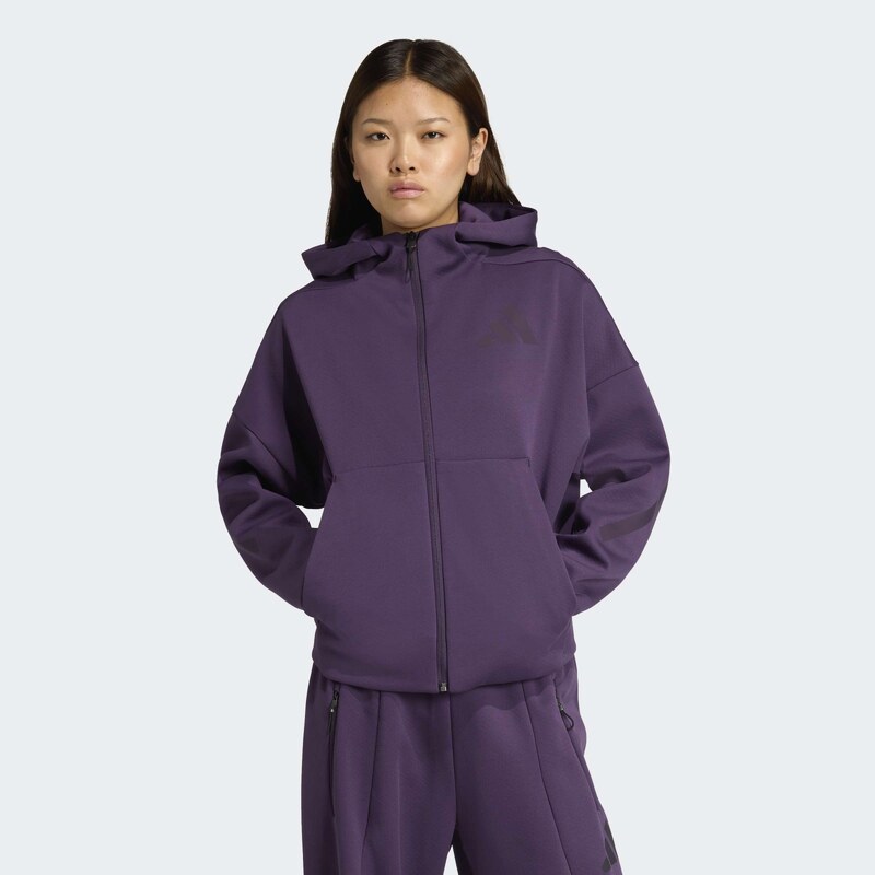 adidas Performance adidas W Z.N.E. FZ HOODIE PLUM 112750435