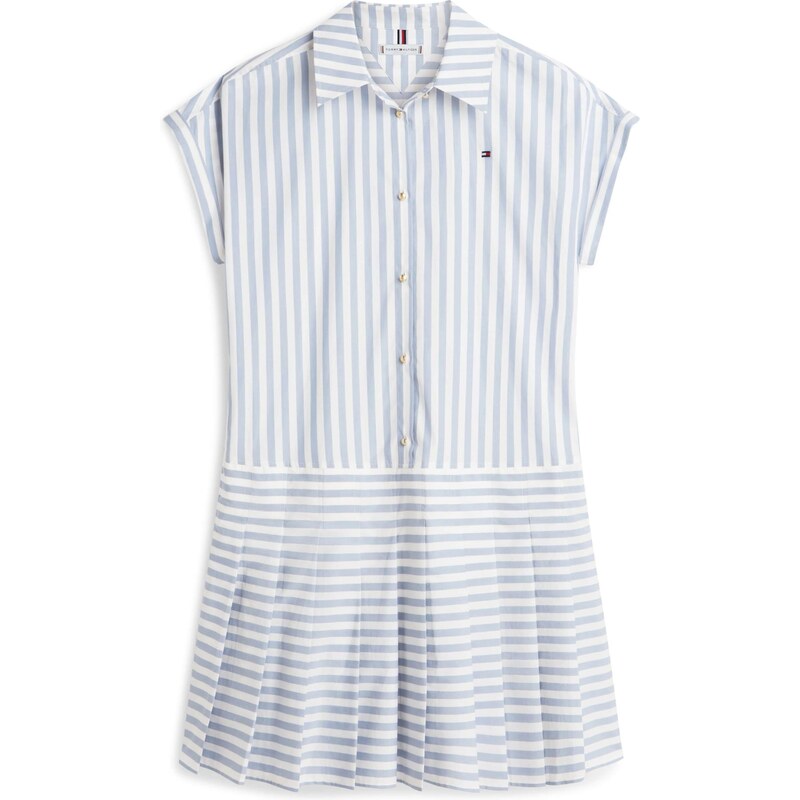 TOMMY HILFIGER Košilové šaty béžová / chladná modrá