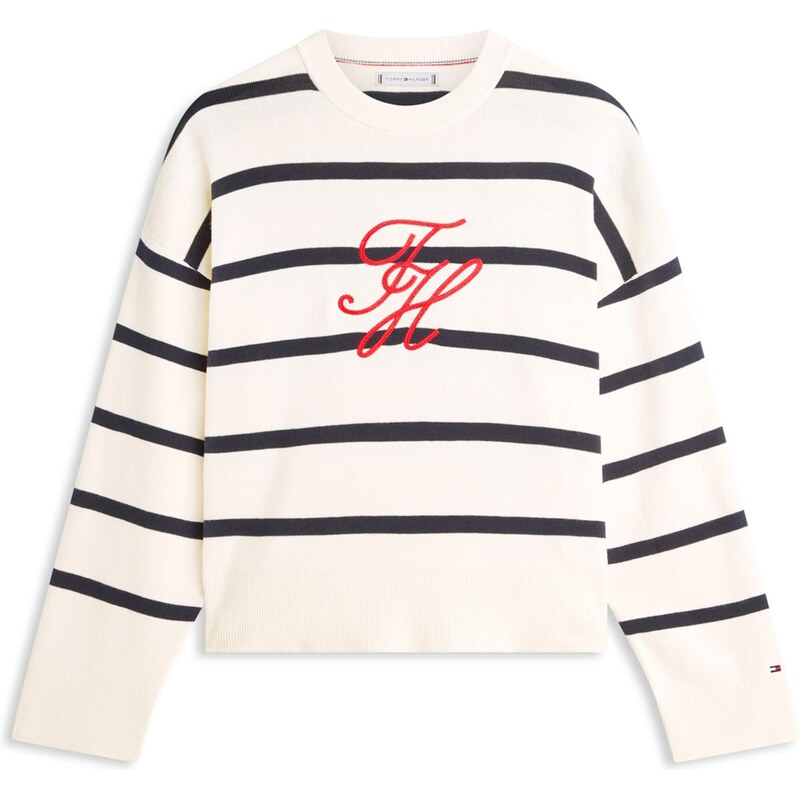 TOMMY HILFIGER Svetr béžová / červená / černá