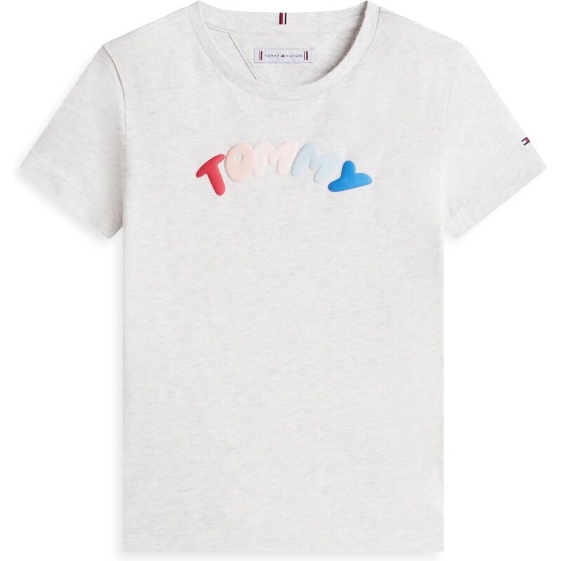 TOMMY HILFIGER Tričko modrá / šedý melír / růžová / červená