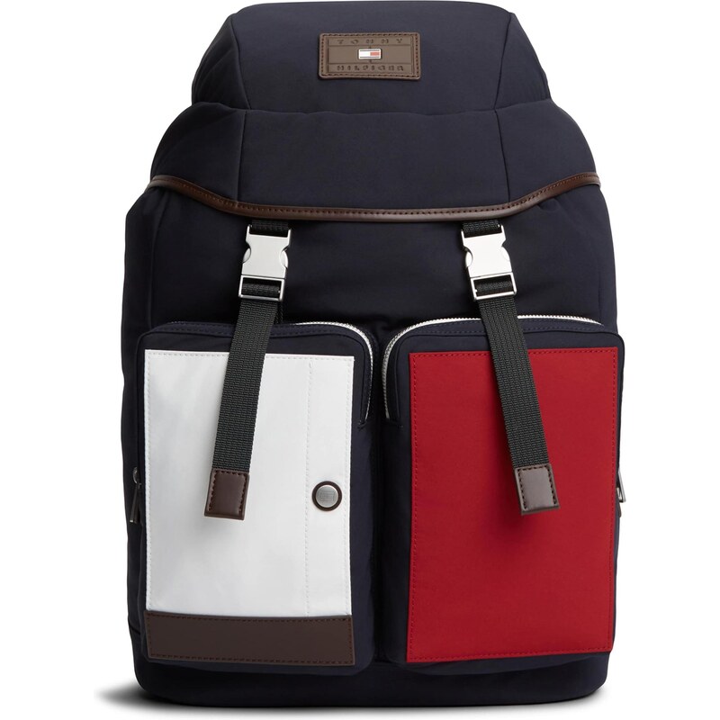 TOMMY HILFIGER Batoh tmavě modrá / červená / bílá