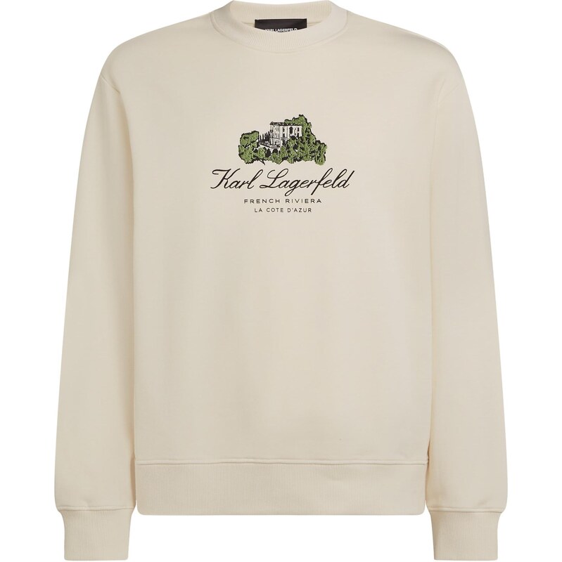 Karl Lagerfeld Mikina Villa La Vigie krémová / limetková / černá