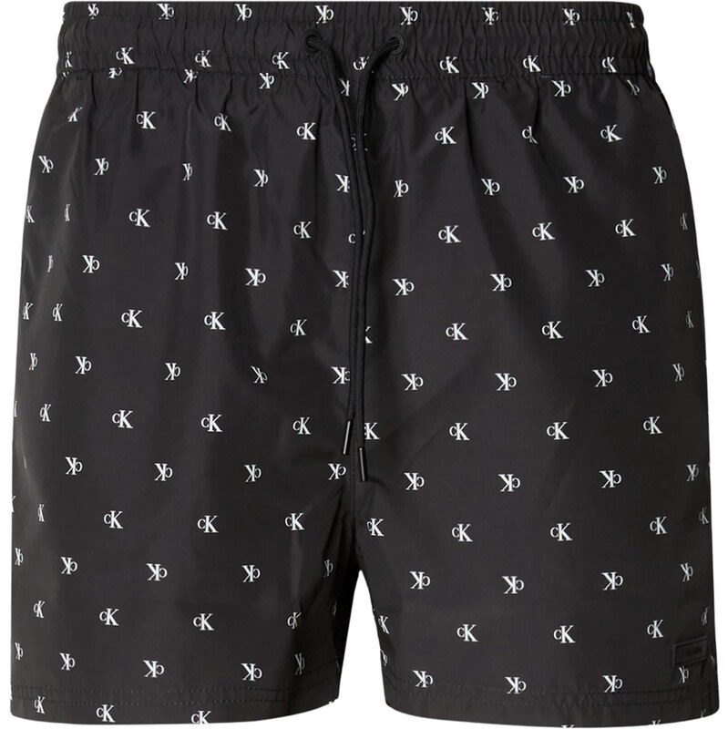 Calvin Klein Swimwear Plavecké šortky černá / bílá