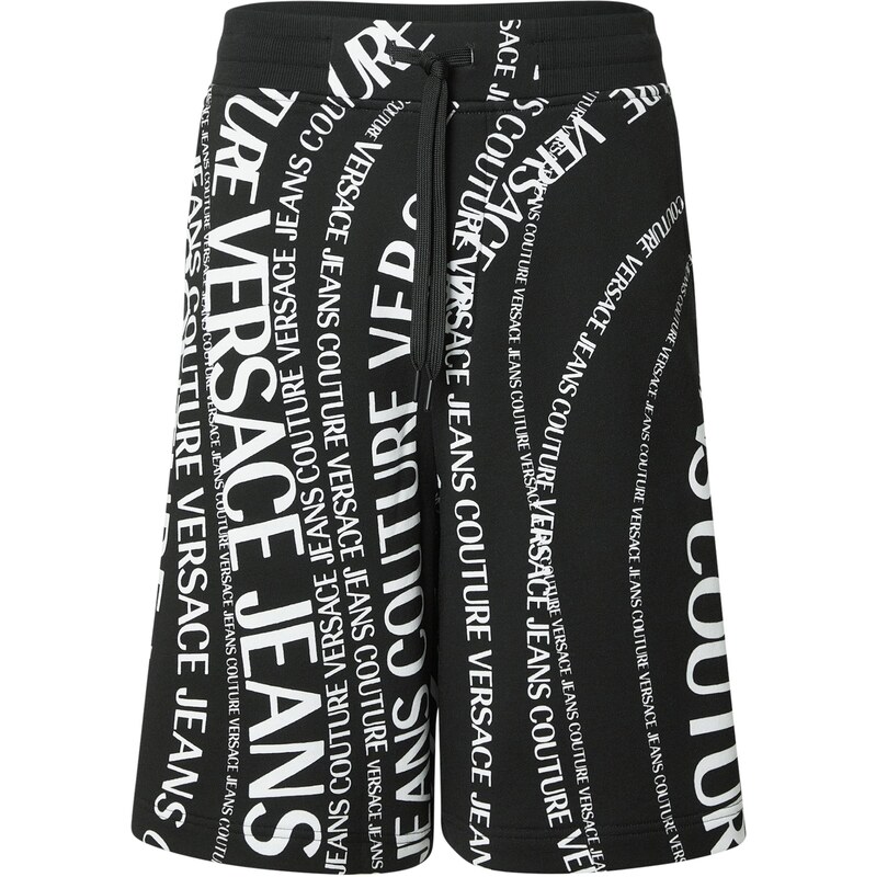 Versace Jeans Couture Kalhoty černá / bílá
