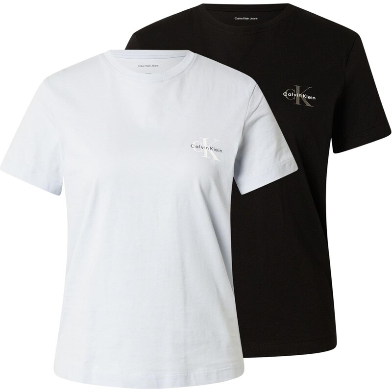 Calvin Klein Jeans Tričko světlemodrá / černá