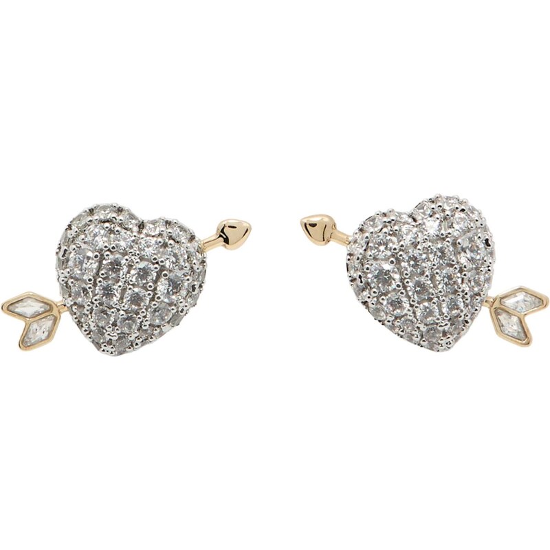 Swarovski Náušnice zlatá / stříbrná / průhledná
