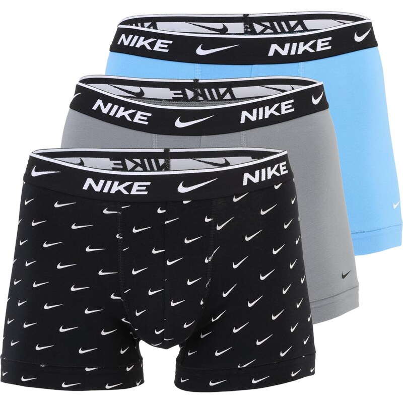 NIKE Underwear Boxerky nebeská modř / šedá / černá / bílá
