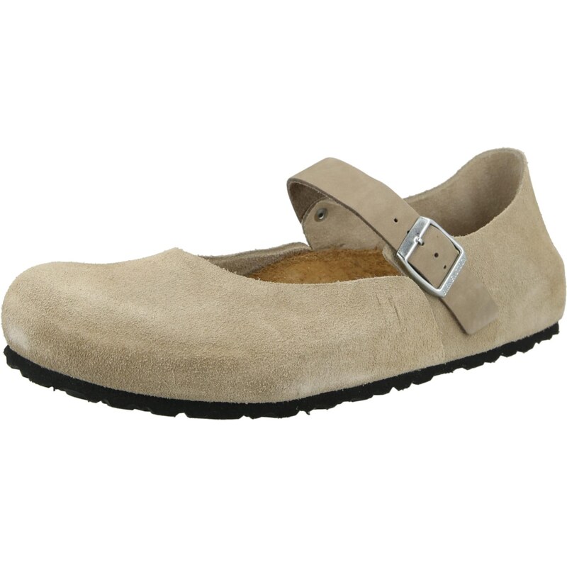 BIRKENSTOCK Baleríny s řemínky 'Mantova' šedobéžová