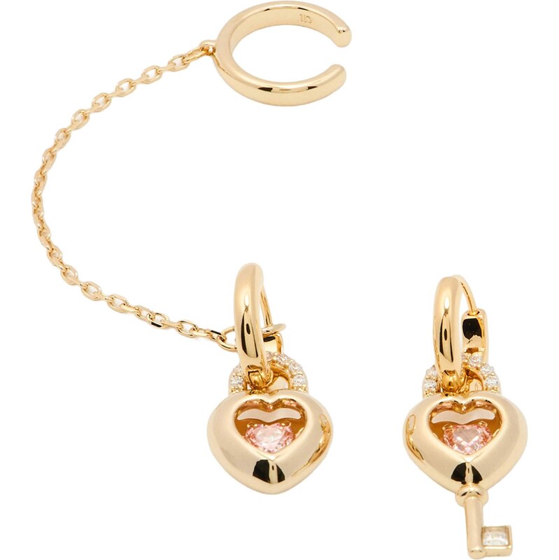 Swarovski Náušnice zlatá / růžová