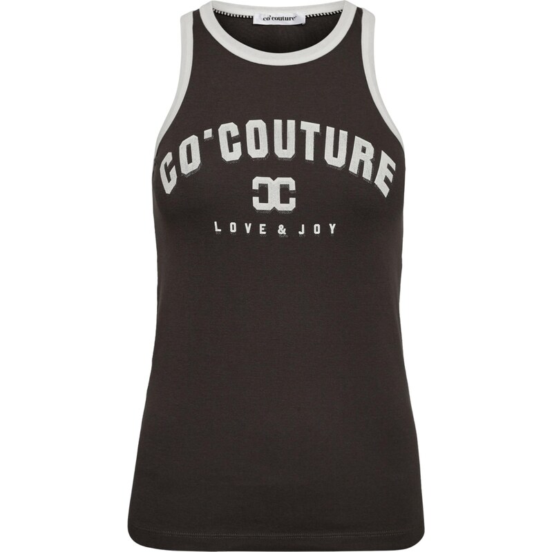 cocouture Top Edge antracitová / bílá