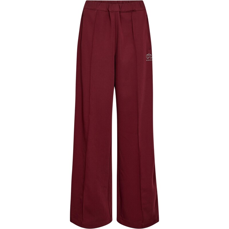 cocouture Kalhoty Amina burgundská červeň / bílá