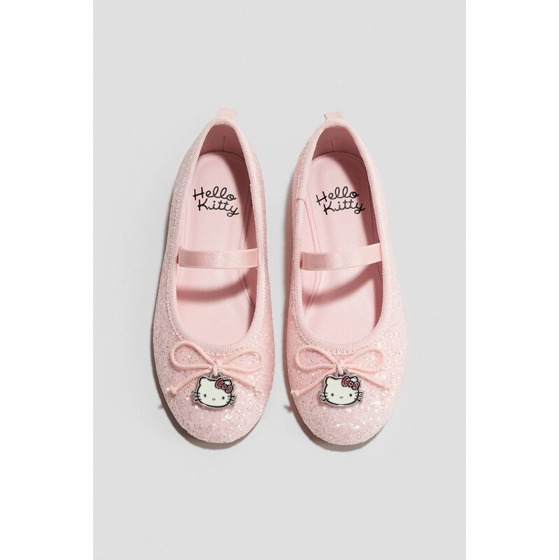 H&M - Třpytivé balerínky - růžová 112763567