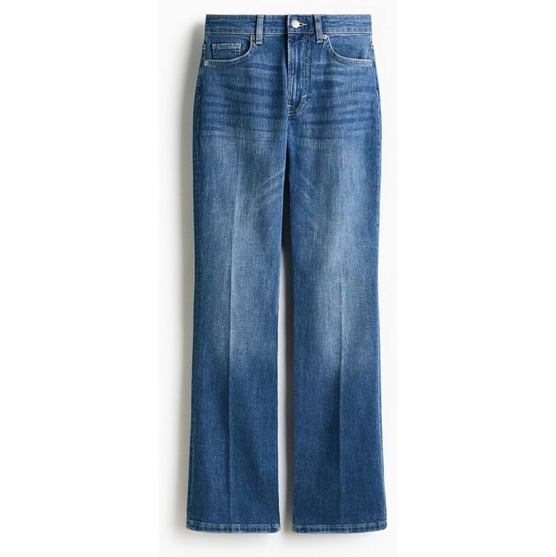 H&M - Bootcut High Jeans - modrá 112763664