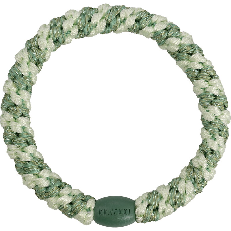 Gumička do vlasů Kknekki Stripe Mint Pistacio Glitter