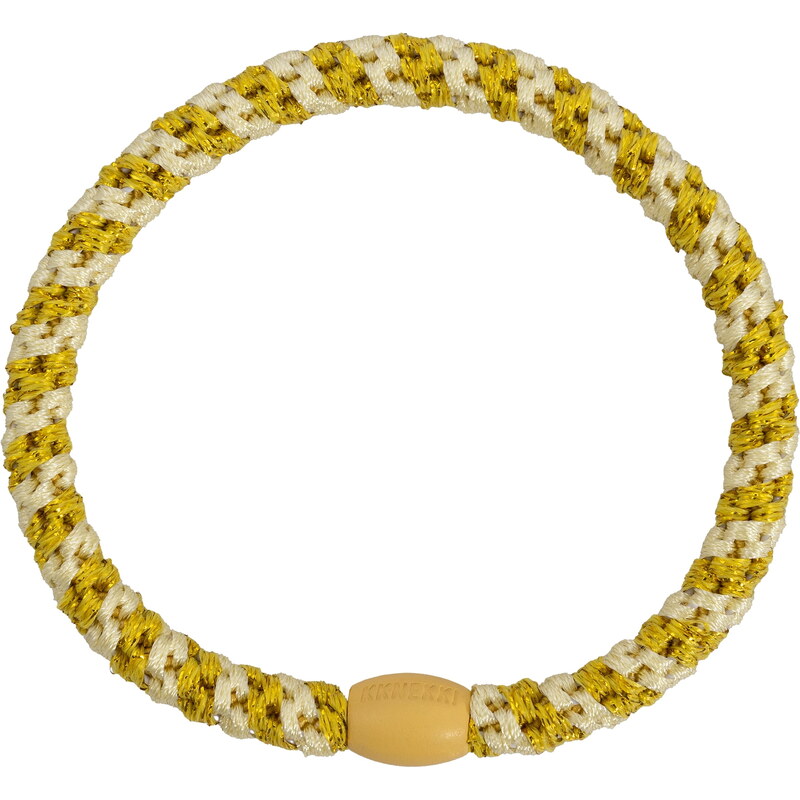Gumička do vlasů Kknekki Slim Light Yellow Sun Glitter