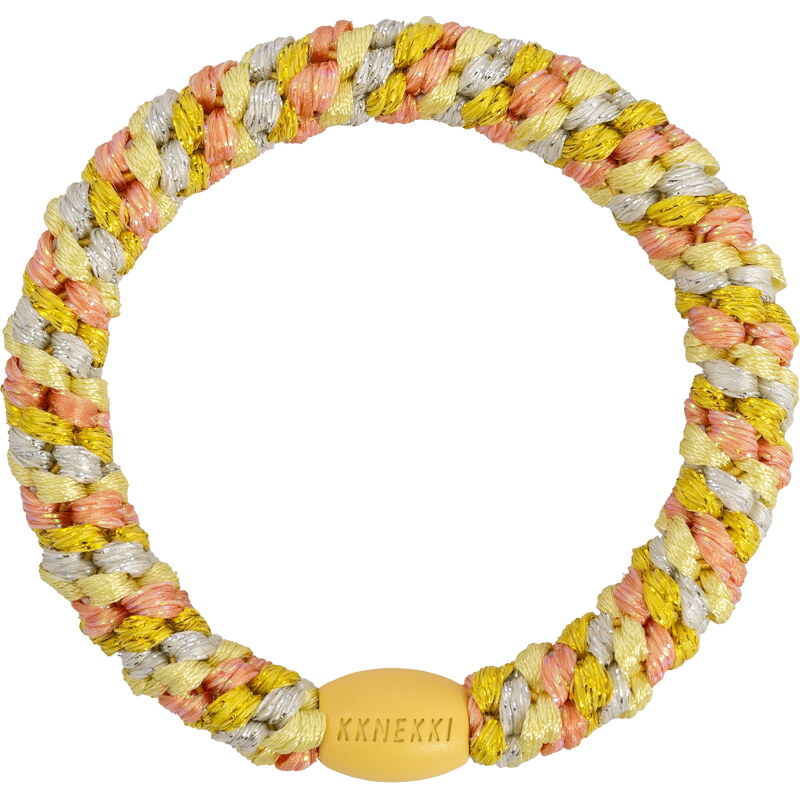Gumička do vlasů Kknekki Mix Yellow Peach Glitter
