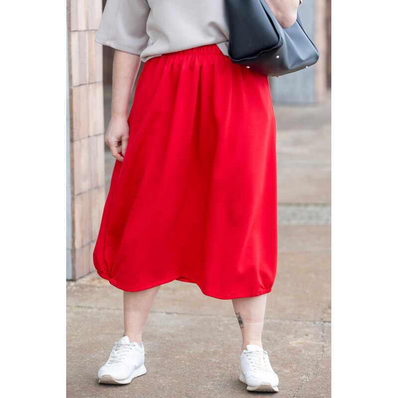 Italy fashion Dlouhá sukně MARGARET Barva: Červená, Velikost: UNI: M 112774731