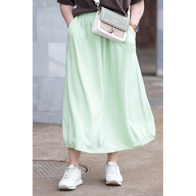 Italy fashion Dlouhá sukně MARGARET Barva: Mentolová, Velikost: UNI: M 112774735