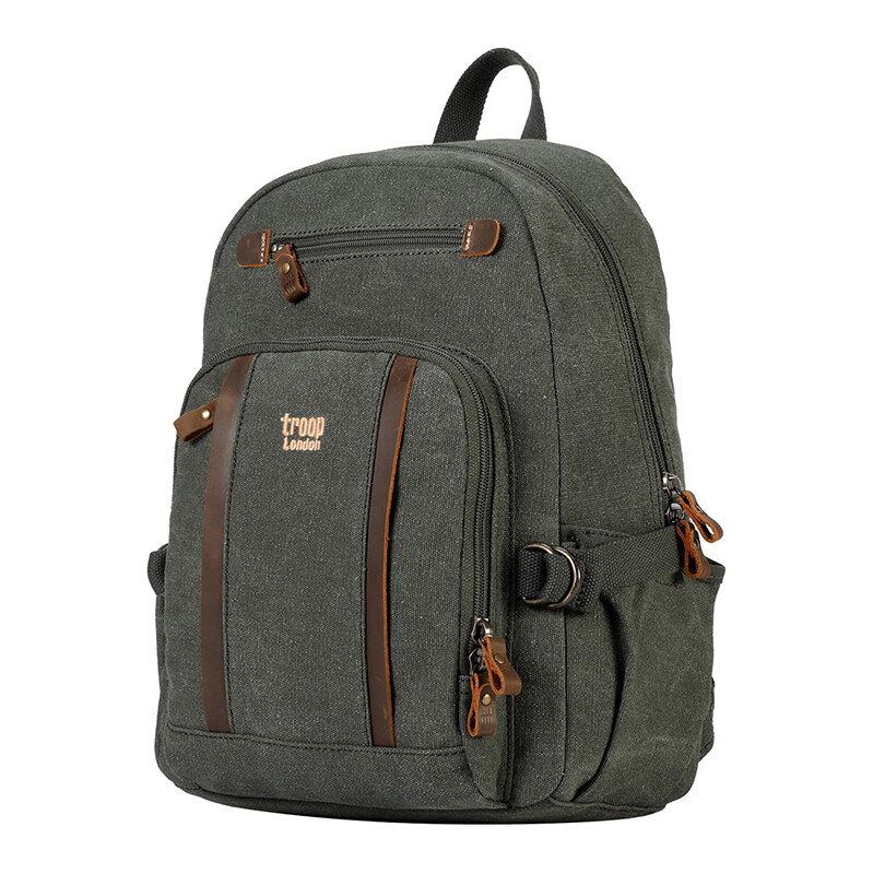 Troop London Značkový středně velký městský batoh zelený (GTB827